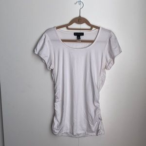 Long White “Cinched” Top